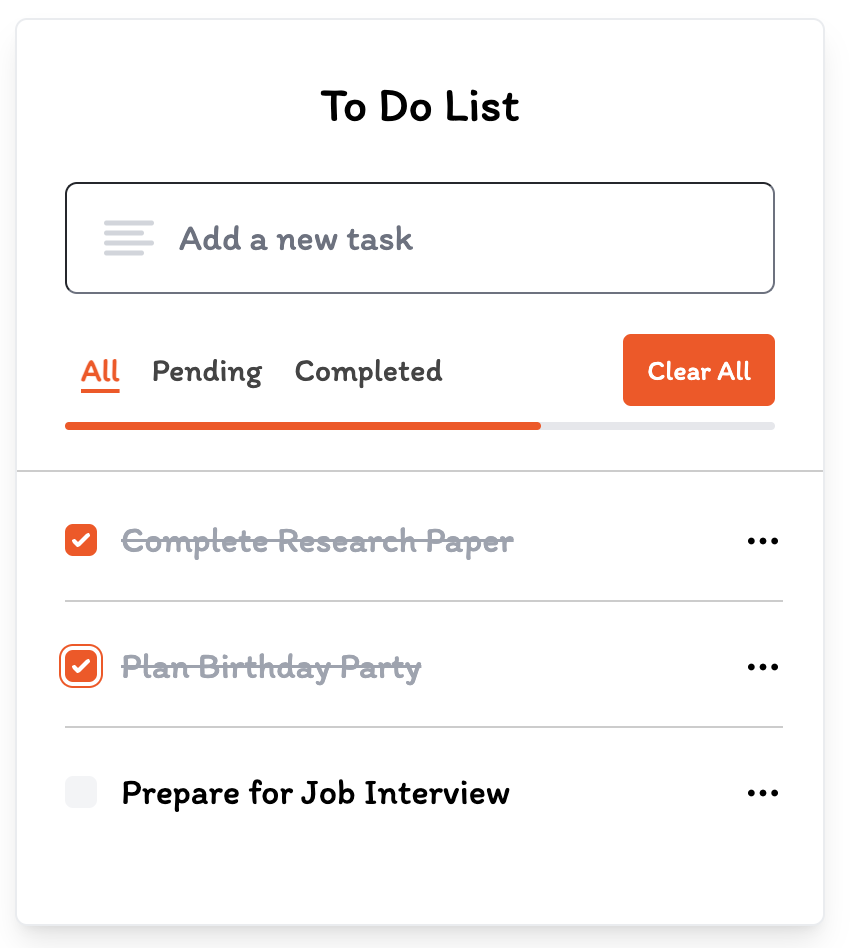 Todo list improvements